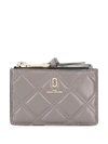 MARC JACOBS THE QUILTED SOFTSHOT TOP ZIP MULTI WALLET