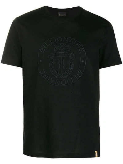 Billionaire Logo Crest Crewneck T-shirt In Black