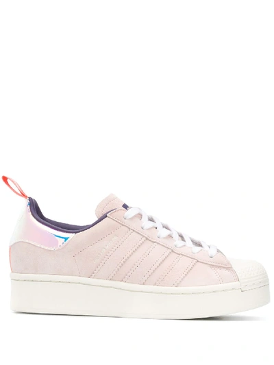 Adidas Originals X Girls Are Awesome Pink Superstar Bold Suede Trainers