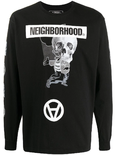 Neighborhood T-shirt Mit Logo-print In Black