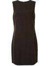 Theory Sleeveless Shift Dress In Brown