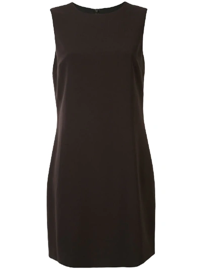 Theory Sleeveless Shift Dress In Brown