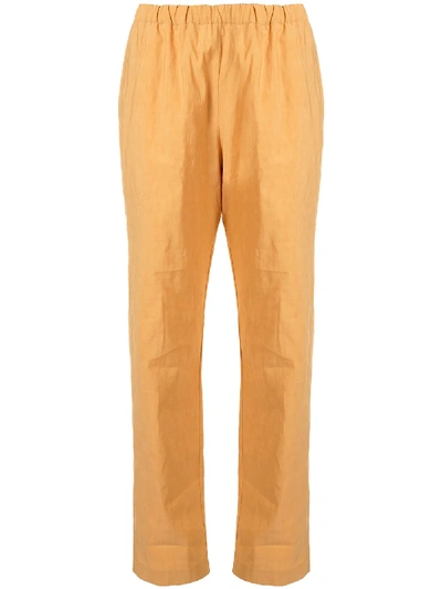 Forte Forte My Trousers High-rise Straight-leg Trousers In Yellow