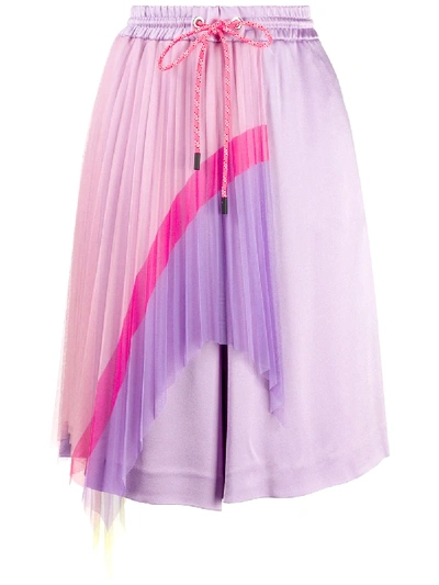 Iceberg Pleated Overlay Shorts In Pink