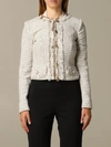 ELISABETTA FRANCHI CELYN B. ELISABETTA FRANCHI BLAZER ELISABETTA FRANCHI JACKET IN COTTON TWEED,11363697