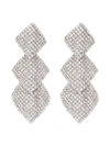 ALESSANDRA RICH SILVER-TONE CRYSTAL EARRINGS