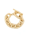 Rabanne Gold-colored Aluminum Chain Bracelet In Gold