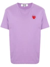 Comme Des Garçons Play Short Sleeve Logo T-shirt In Purple