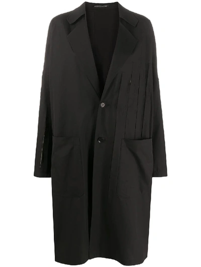 Yohji Yamamoto Relaxed Single-breasted Coat In Black
