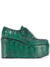 PRADA BRAIDED PLATFORM BROGUES