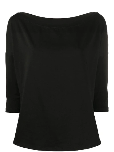 Snobby Sheep Boat Neck Top In Black