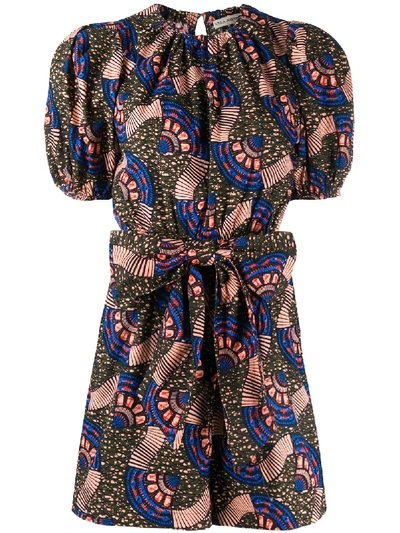 Ulla Johnson Hollis Puff Sleeve Playsuit In Multi