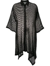 Off-white Mesh Cape Dress In Black