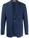 Corneliani Single-breasted Blazer In Blue