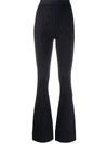 ROKH RIBBED BOOTCUT TROUSERS