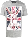 Frankie Morello Distressed-print T-shirt In Grey