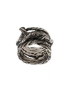 ANN DEMEULEMEESTER TWISTED TWIG RING