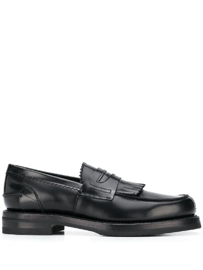 Our Legacy Fringed Slip-on Loafers In Black