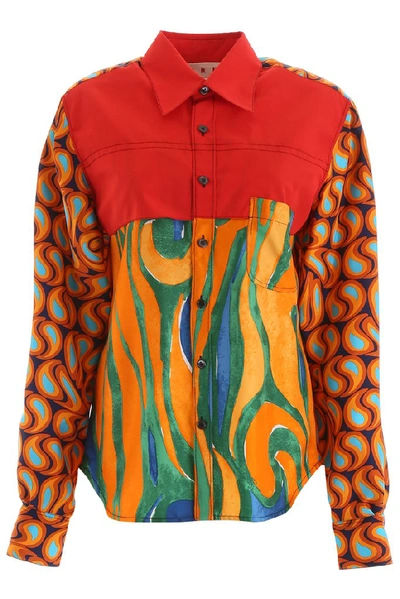 Marni Multicolor Shirt In Red,orange,green