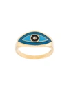 Nialaya Jewelry Evil Eye Ring In Gold