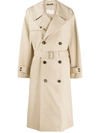 Maison Margiela Belted Trench Coat In Neutrals