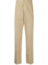 Woolrich Beige Regular Solid Trousers In Neutrals