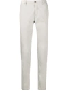 Incotex Slim-fit Mid-rise Chinos In Grey