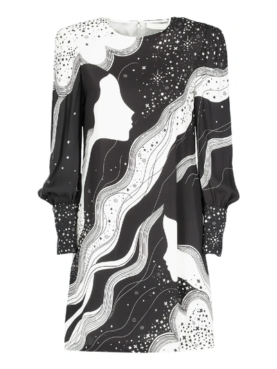 Chloé Midi Dress In Black, White