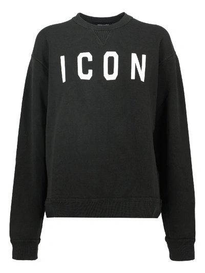 Dsquared2 Icon Black Cotton Sweatshirt