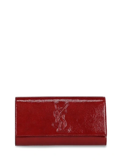 Pre-owned Saint Laurent Clutch Bag In Red