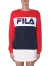 FILA FILA LEAH LOGO PRINT COLOUR BLOCK CREWNECK SWEATSHIRT