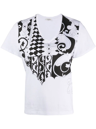 Twinset Tile-print Cotton T-shirt In White