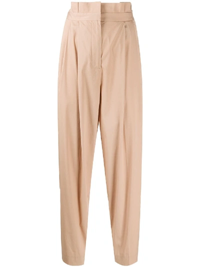 Pt01 High-waisted Pleated Trousers In Neutrals