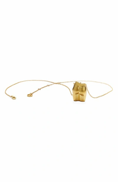 Anissa Kermiche Le Derrière Necklace In Yellow Gold Plate