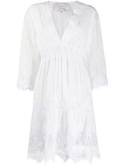 Temptation Positano Morelia Embroidered Dress In White
