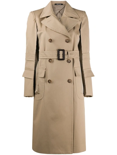 Maison Margiela Belted-waistband Trench Coat In Beige