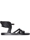 Ancient Greek Sandals Ikaria Jelly Wing-detail Sandals In Black