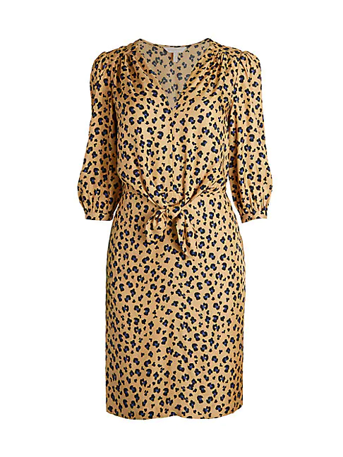rebecca taylor cheetah print dress