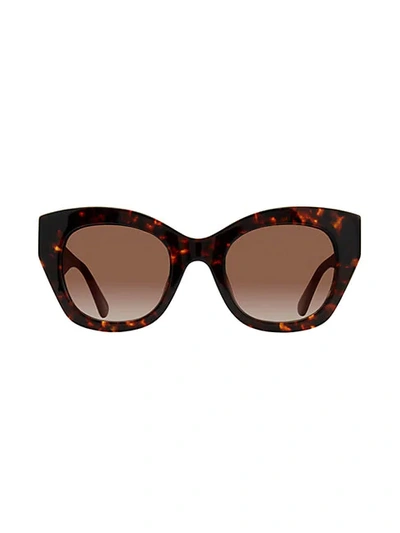 Kate Spade 49mm Jalena Cat Eye Sunglasses In Red Havana