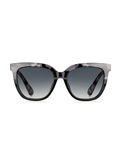 Kate Spade Kahli 53mm Rectangular Sunglasses In Black Grey