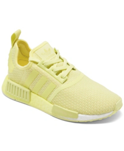 Adidas Originals Adidas Women's Nmd R1 Casual Sneakers From Finish Line In Yellow Tint/ White