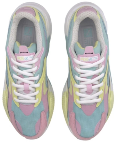 Puma Unisex Rs-x3 Plastic Casual Sneakers From Finish Line In Lime,pink,blue