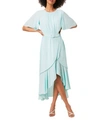 FRENCH CONNECTION EMINA DRAPED BELTED MAXI DRESS