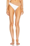 Norma Kamali Snake Mesh Illusion Bikini Swim Bottom In White & Nude Mesh