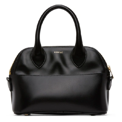 Sacai Black Small Classic Fold Duffle Bag In 001 Black