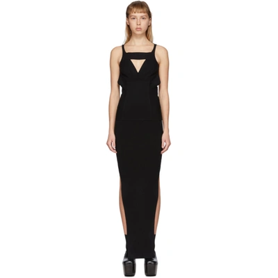 Rick Owens Cut-out Sleeveless Maxi Dress In Black