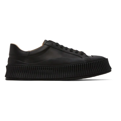 Jil Sander Black Vulcanized Sneakers