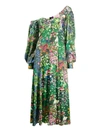NATASHA ZINKO GREEN FLORAL OFF-SHOULDER DRESS,R20103-33
