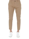Department Five Prince Pleat Detail Chino Trousers In Beige