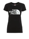 THE NORTH FACE CONTRASTING LOGO T-SHIRT IN BLACK